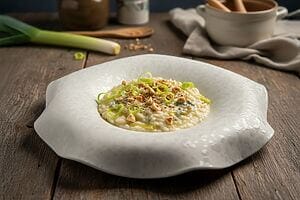 Risotto con porri e gorgonzola, una coccola per l’inverno