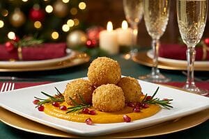 Sfere croccanti di besciamella al Grana Padano: antipasto di Capodanno cremoso e scenografico Sfere croccanti di besciamella al Grana Padano: antipasto di Capodanno cremoso e scenografico