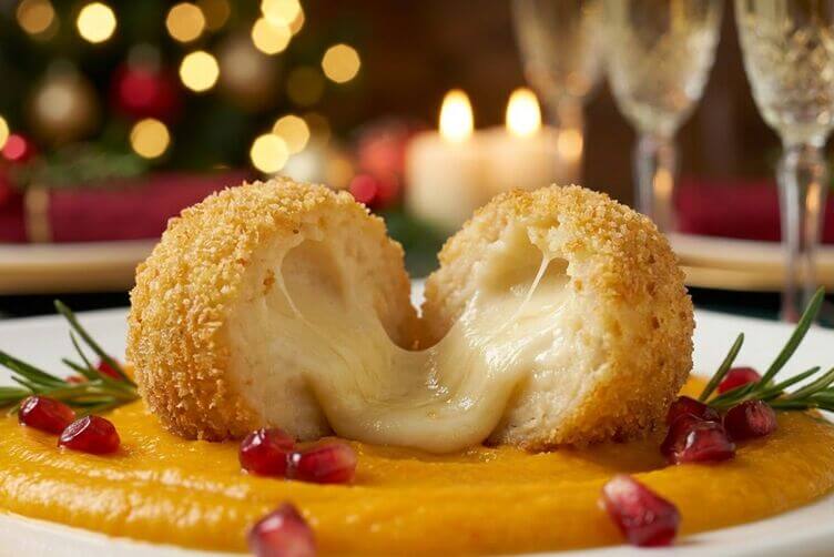 Sfere croccanti di besciamella al Grana Padano Sfere croccanti di besciamella al Grana Padano