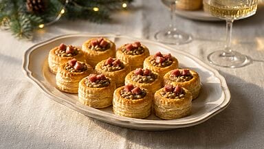 Vol au vent con cotechino e lenticchie