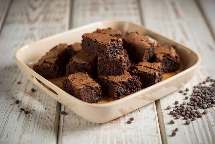 brownies al caramello