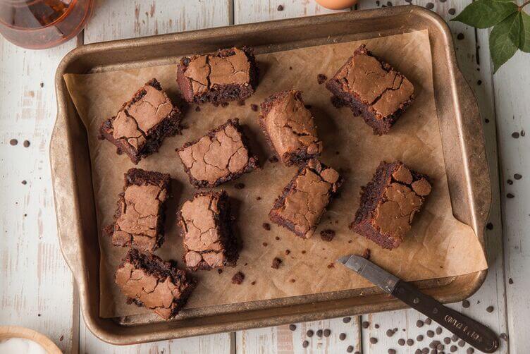 brownies al caramello