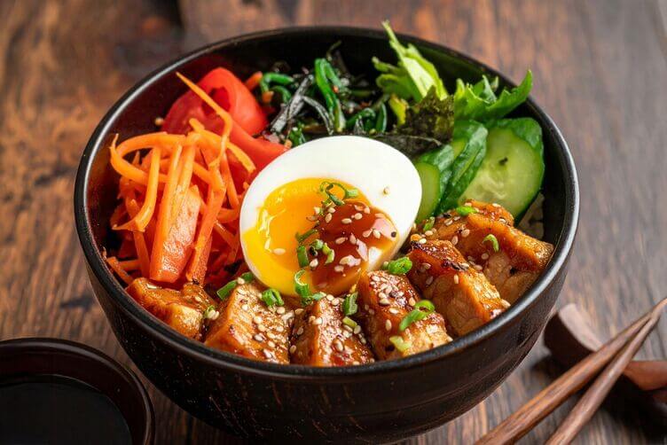 donburi con uovo marinato shoyu