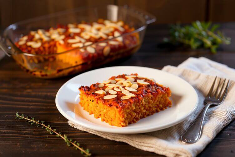 fetta di gratin di pastinaca