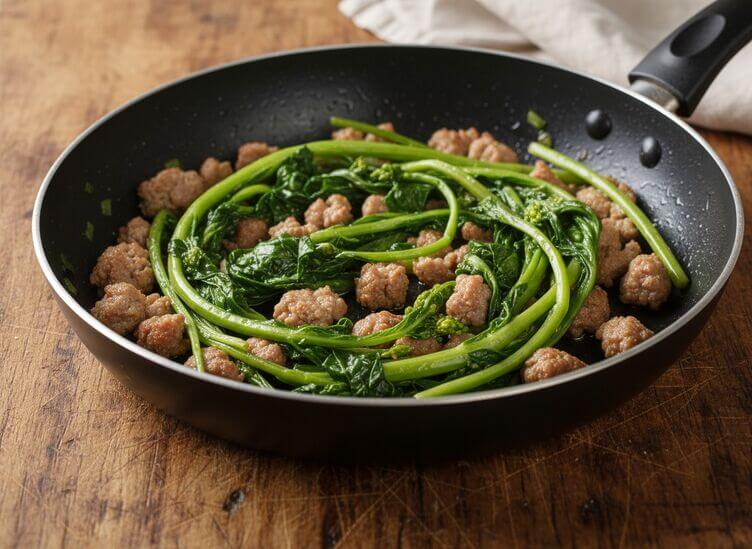 friarielli e salsiccia