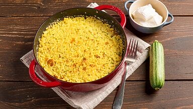 sartou di riso con zucchine e mozzarella 1