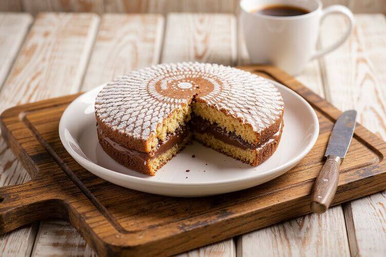 torta caffè e nutella colazione torta caffè e nutella colazione