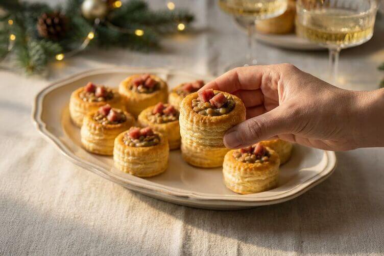 Vol au vent con cotechino e lenticchie Vol au vent con cotechino e lenticchie