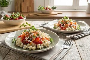 Insalata di cavolfiore e salmone: ricetta della nonna fresca con fragole e santolina Insalata di cavolfiore e salmone: ricetta della nonna fresca con fragole e santolina