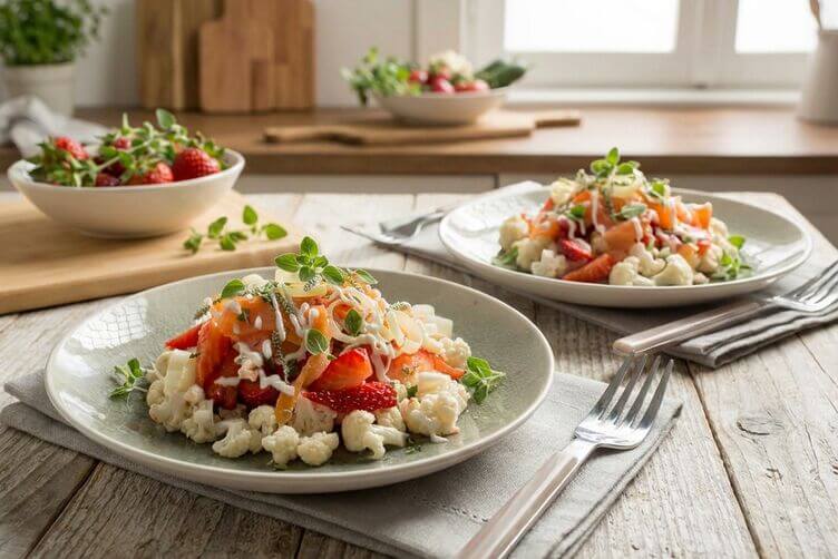 Insalata di cavolfiore e salmone