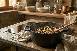 Pasta one pot invernale con cavolo nero e cannellini Pasta one pot invernale con cavolo nero e cannellini