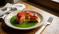 Timballo di peperoni con patate: senza glutine e senza lattosio (con clorofilla di rucola) Timballo di peperoni con patate: senza glutine e senza lattosio (con clorofilla di rucola)
