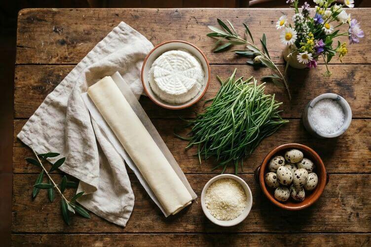 Tortine di sfoglia con ricotta e agretti Tortine di sfoglia con ricotta e agretti