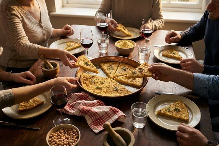 fetta di farinata di ceci