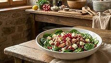 insalata di spinacini feta e tonno 1