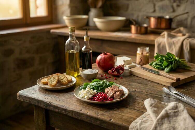 insalata di spinacini feta e tonno ingredienti insalata di spinacini feta e tonno ingredienti