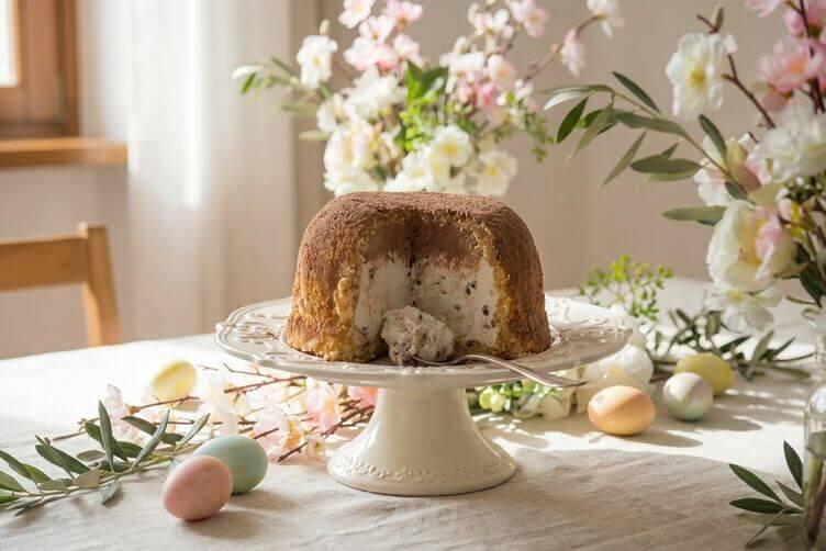 zuccotto in tavola a casa di Nonnapaperina