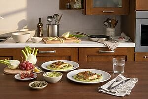 Ed ora preparate il branzino con crema di finocchi e uva