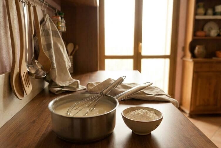 Crema senza lattosio e senza glutine per legare il gratin di rape bianche Crema senza lattosio e senza glutine per legare il gratin di rape bianche