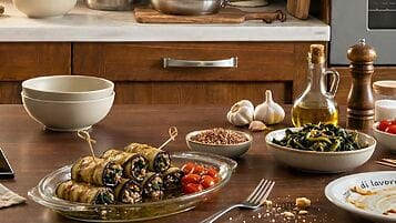 Involtini di melanzane ripieni di friarielli