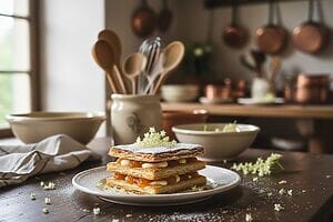Millefoglie con marmellata di arance e fiori di sambuco, un’idea azzeccata Millefoglie con marmellata di arance e fiori di sambuco, un’idea azzeccata
