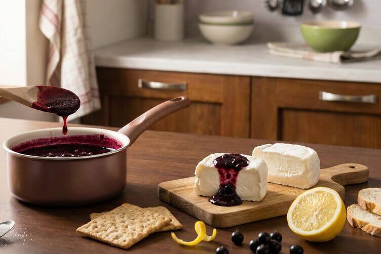 Salsa di ribes nero veloce per formaggi