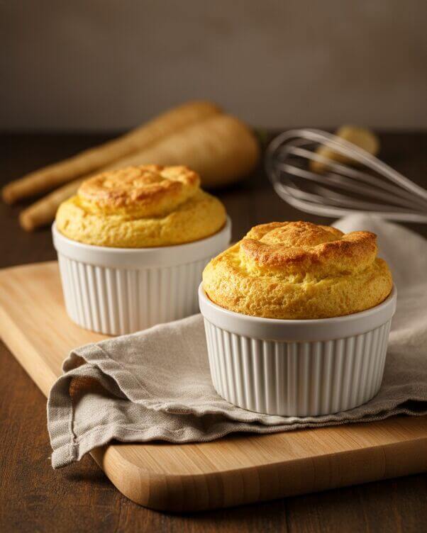 Soufflé salati di pastinaca