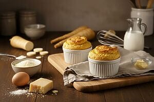 Soufflé salati di pastinaca senza lattosio