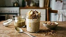 Vasetto di Overnight oats hojicha