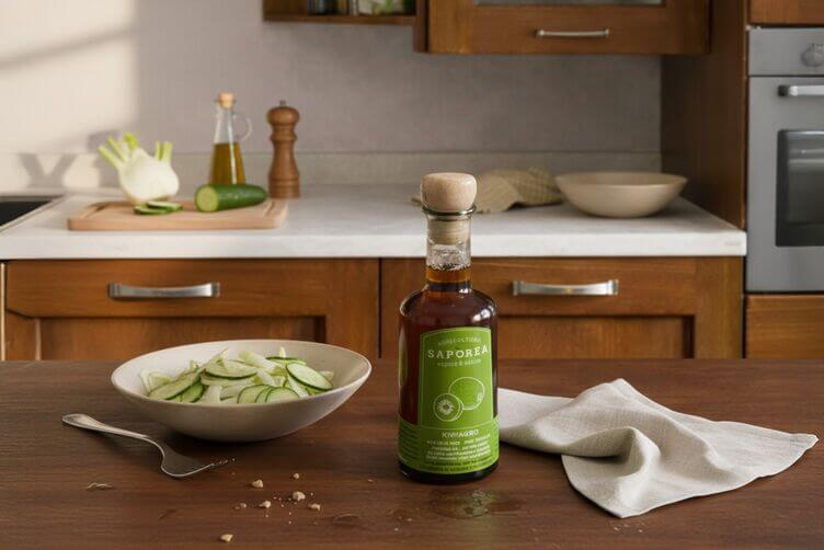 insalata finocchi e cetrioli condita con aceto di kiwi insalata finocchi e cetrioli condita con aceto di kiwi