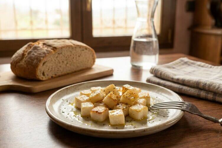 rape bianche in padella nel piatto