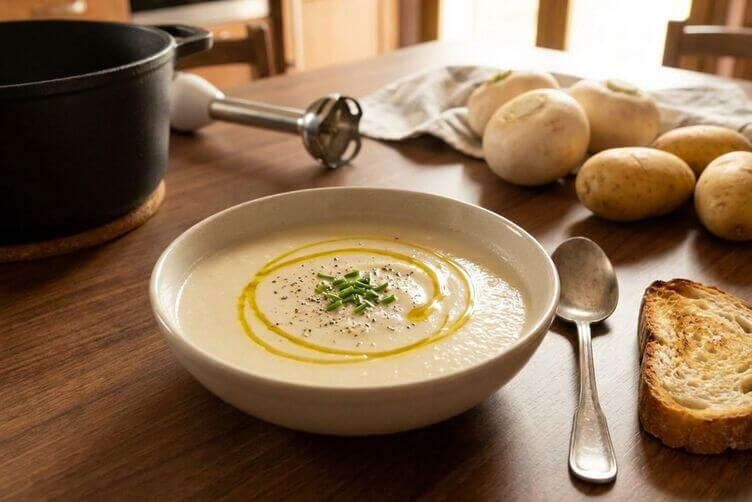 Vellutata di rape bianche e patate