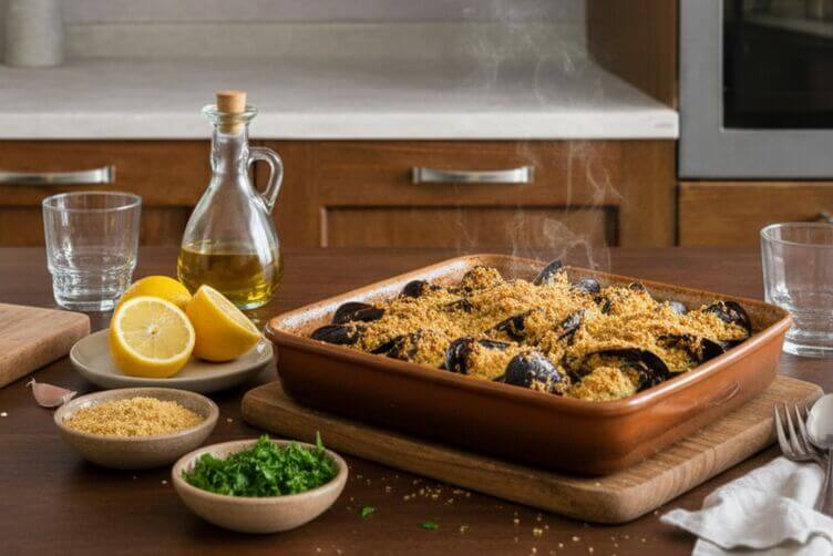 Cozze gratinate dorate