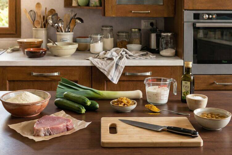 Tortino di polenta bianca con tonno fresco ingredienti Tortino di polenta bianca con tonno fresco ingredienti