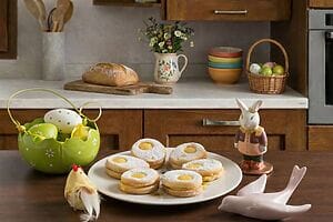 Biscotti uovo di Pasqua con crema pasticcera, belli e buoni Biscotti uovo di Pasqua con crema pasticcera, belli e buoni