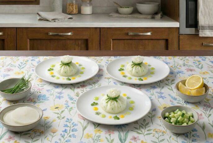 Fagottino di daikon all’erba cipollina