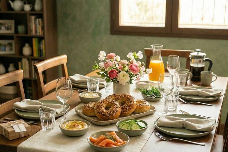 brunch con bagel senza glutine