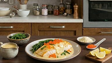 filetto di orata con salsa Mornay