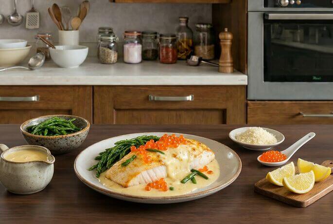 filetto di orata con salsa Mornay