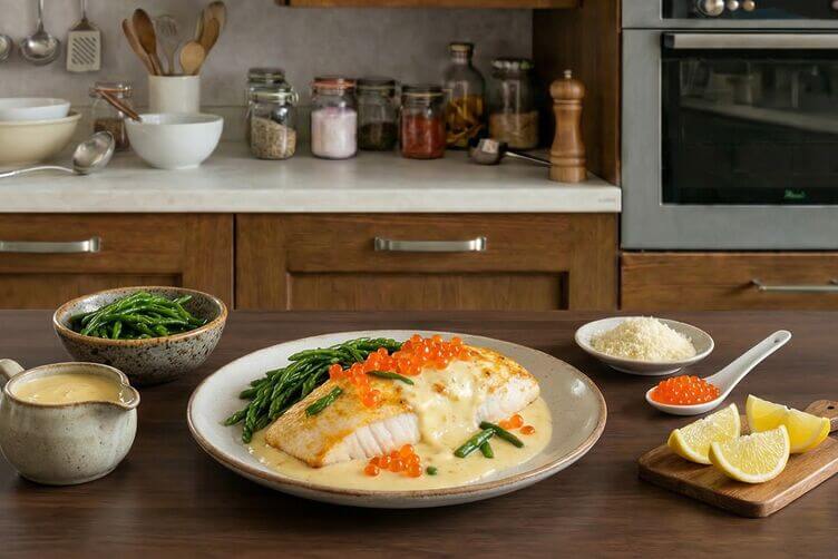 filetto di orata con salsa Mornay