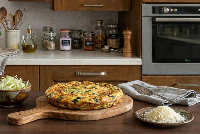 frittata indivia e formaggio