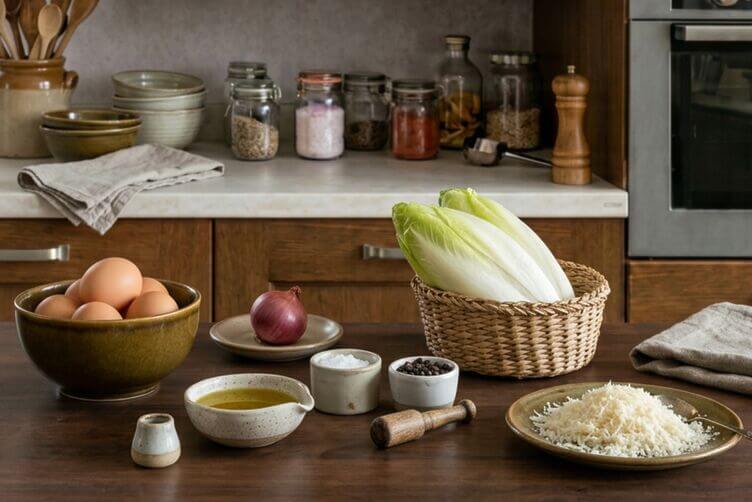 frittata indivia e formaggio