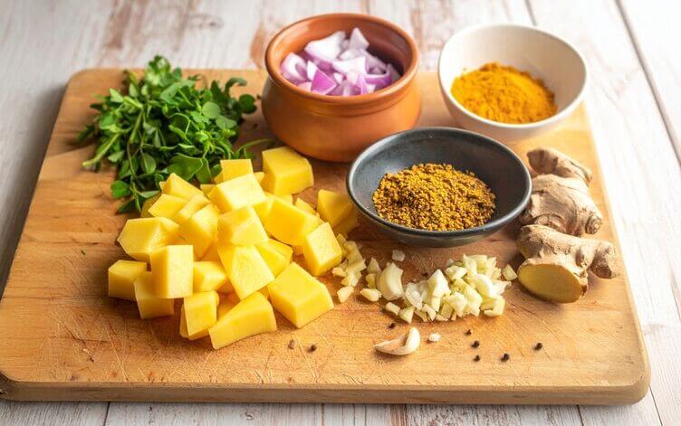 Curry di patate e fieno greco