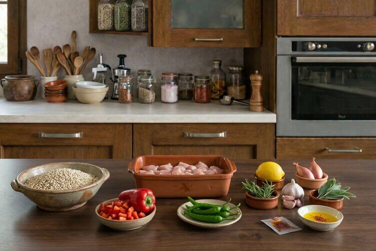 paella di orzo e pollo ingredienti