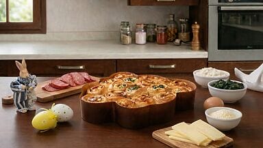 Colomba salata di pasta sfoglia