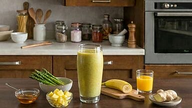 Smoothie di asparagi e ananas