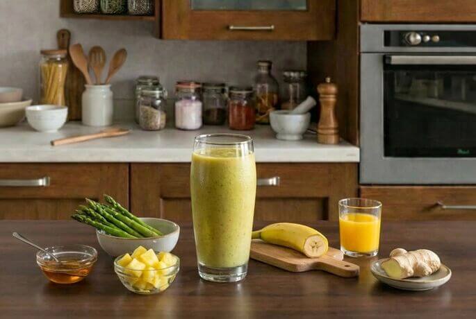 Smoothie di asparagi e ananas