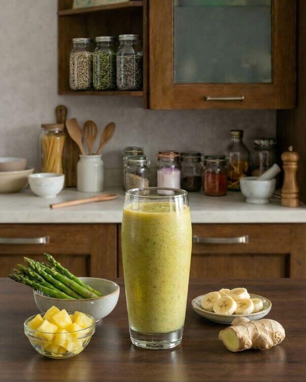 Smoothie di asparagi e ananas