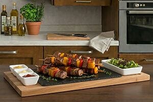 Spiedini di petto di anatra al miele: un ottimo street food Spiedini di petto di anatra al miele: un ottimo street food