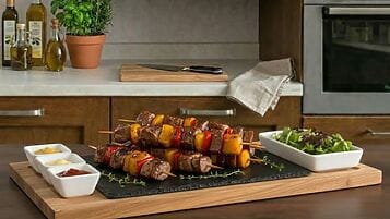 Spiedini di petto di anatra al miele